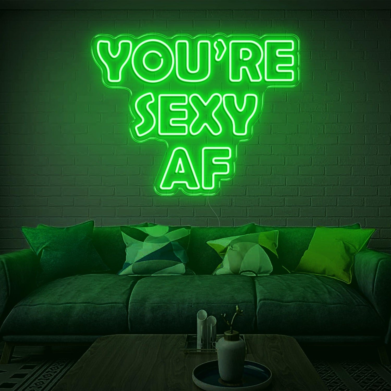 Youre Beauty Af White Led Neon Sign For Modern Living Room Decor | Shineneon