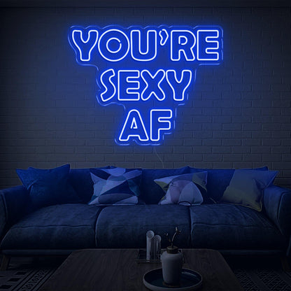 Youre Beauty Af White Led Neon Sign For Modern Living Room Decor | Shineneon