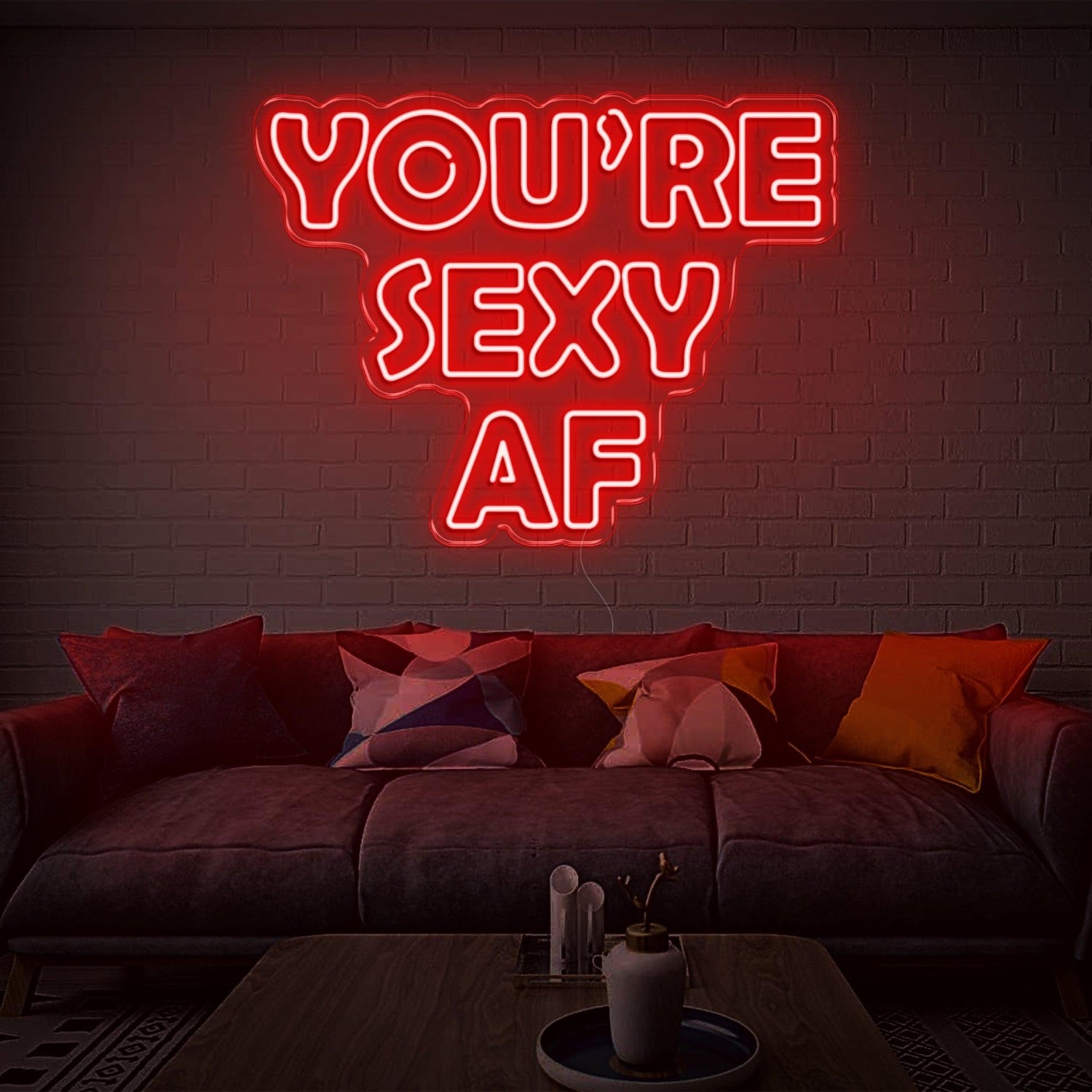 Youre Beauty Af White Led Neon Sign For Modern Living Room Decor | Shineneon