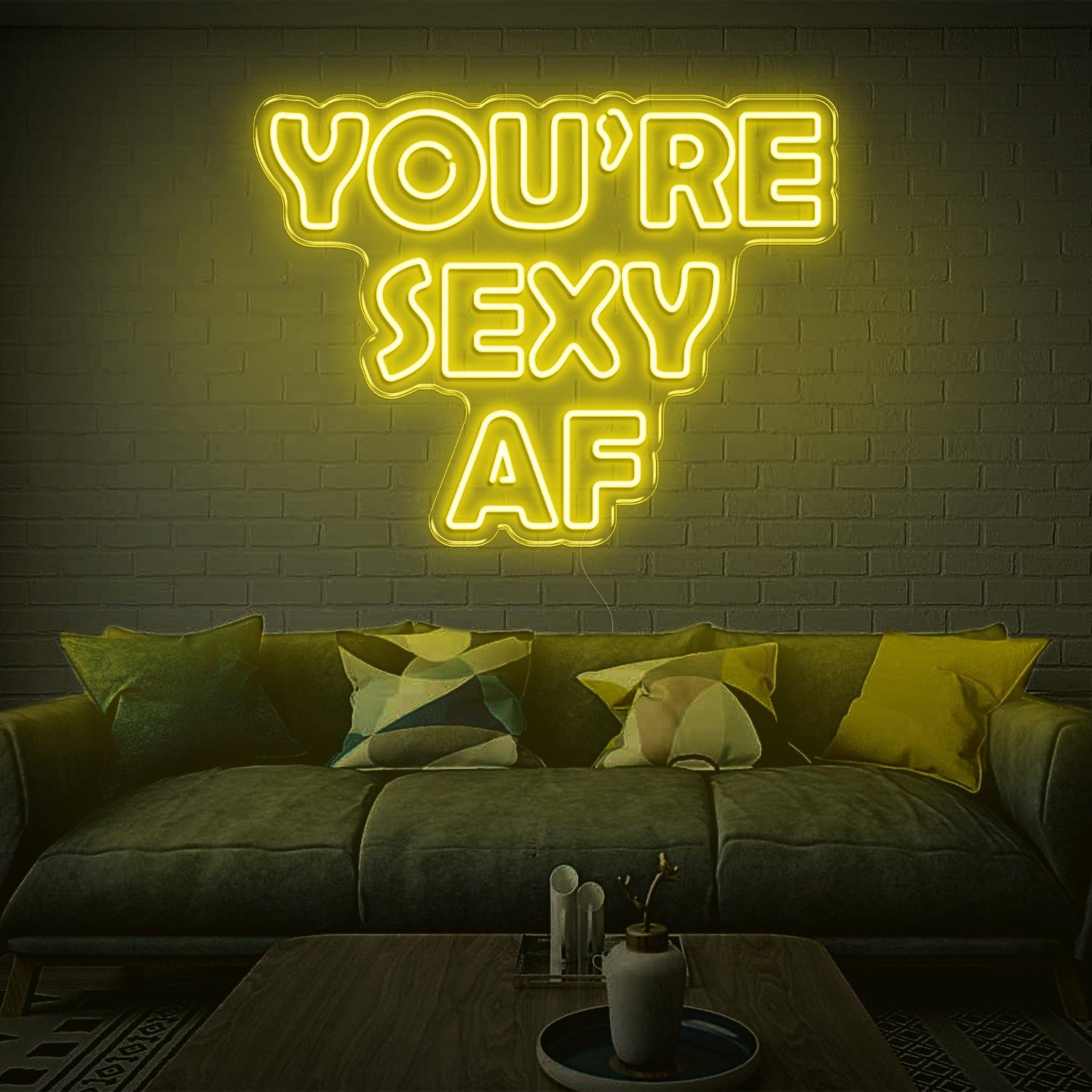Youre Beauty Af White Led Neon Sign For Modern Living Room Decor | Shineneon