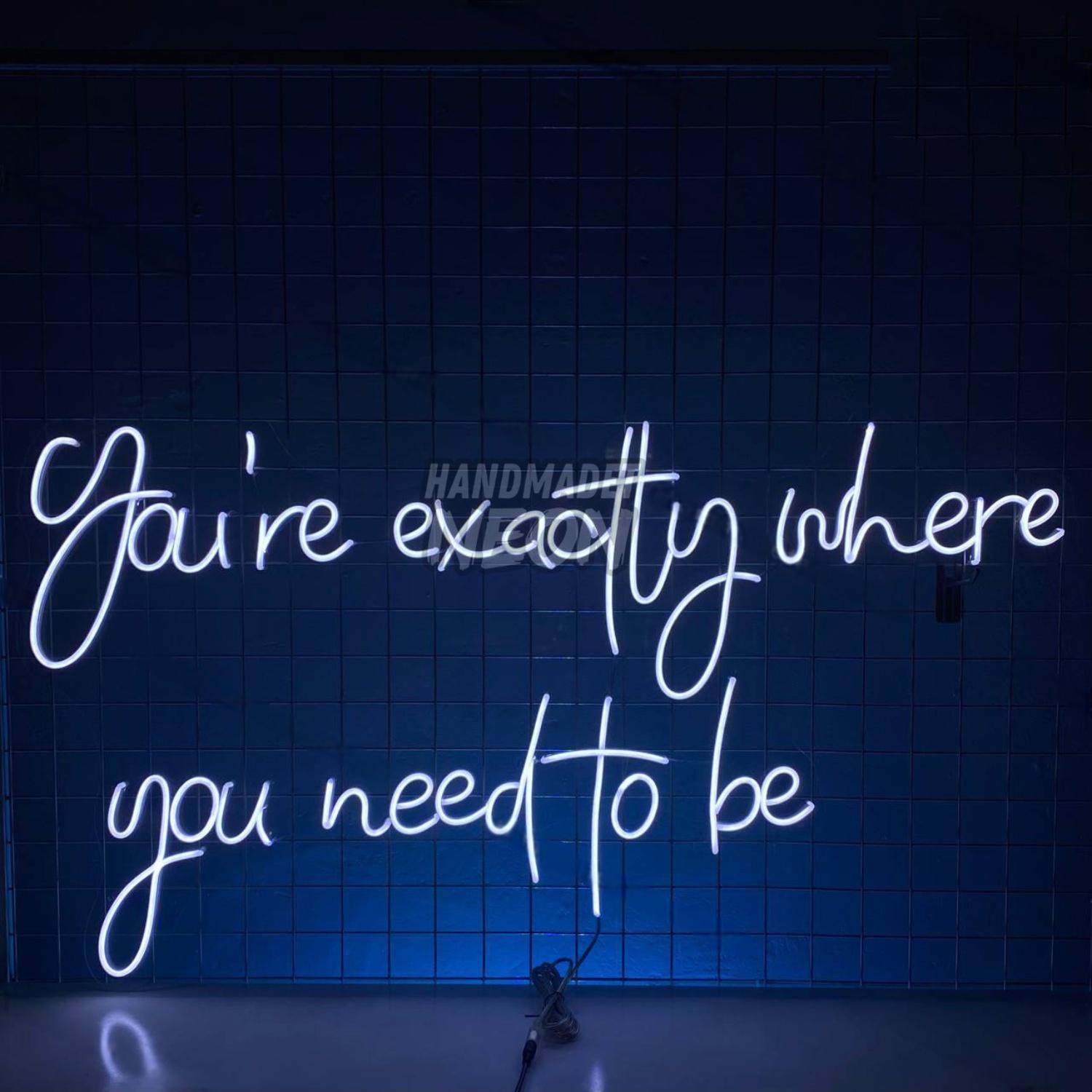 Youre Exactly Where You Need To Be Led Neon Sign | Shineneon