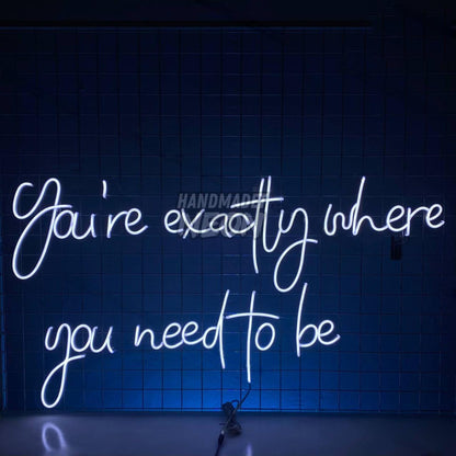 Youre Exactly Where You Need To Be Led Neon Sign | Shineneon