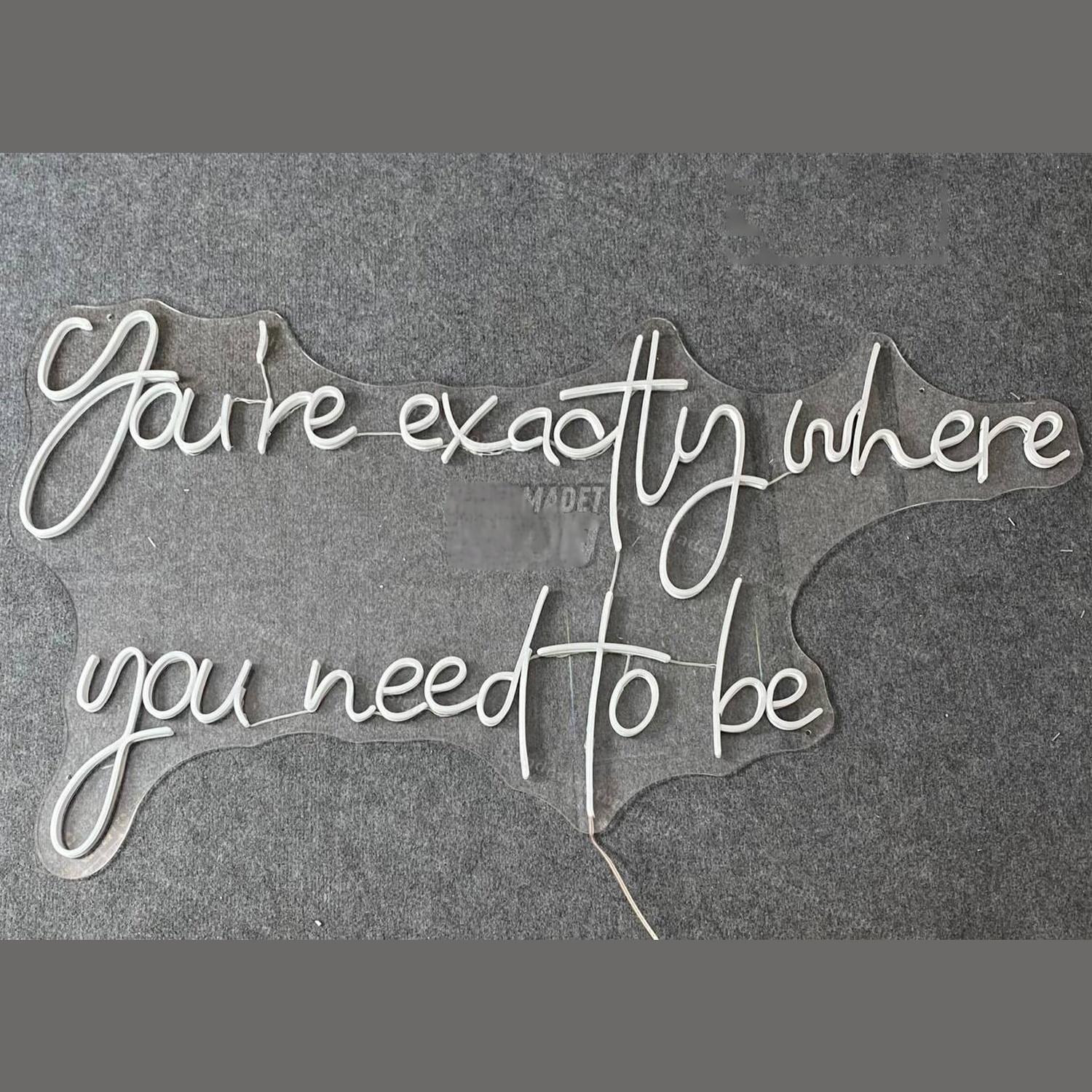 Youre Exactly Where You Need To Be Led Neon Sign | Shineneon