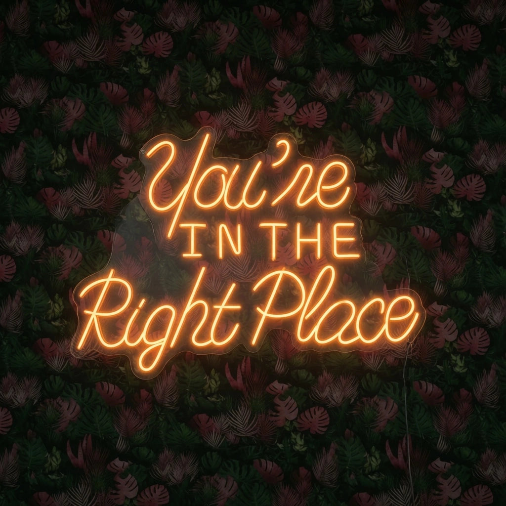 You're In The Right Place LED Neon Sign - 01 Original Product Image