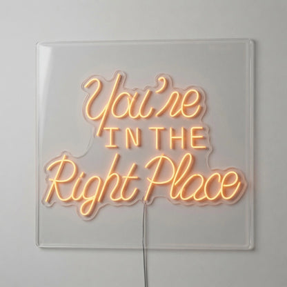 You're In The Right Place LED Neon Sign - 04 Size Image