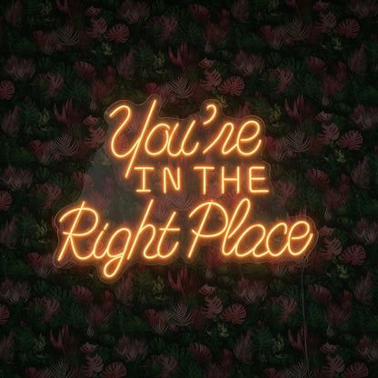 You're In The Right Place LED Neon Sign - Shineneon