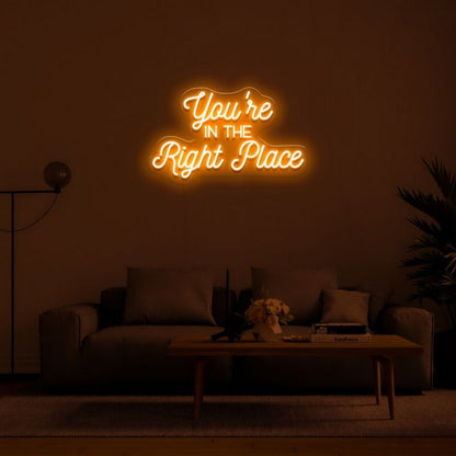 Youre In The Right Place Led Neon Sign For Welcoming Decor - Shineneon