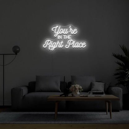 Youre In The Right Place Led Neon Sign For Welcoming Decor - Shineneon