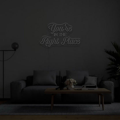 Youre In The Right Place Led Neon Sign For Welcoming Decor - Shineneon