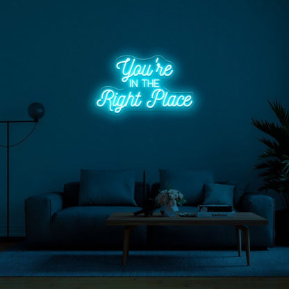 Youre In The Right Place Led Neon Sign For Welcoming Decor - Shineneon