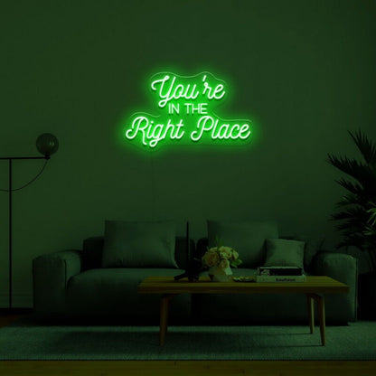 Youre In The Right Place Led Neon Sign For Welcoming Decor - Shineneon