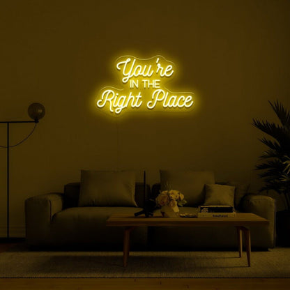 Youre In The Right Place Led Neon Sign For Welcoming Decor - Shineneon