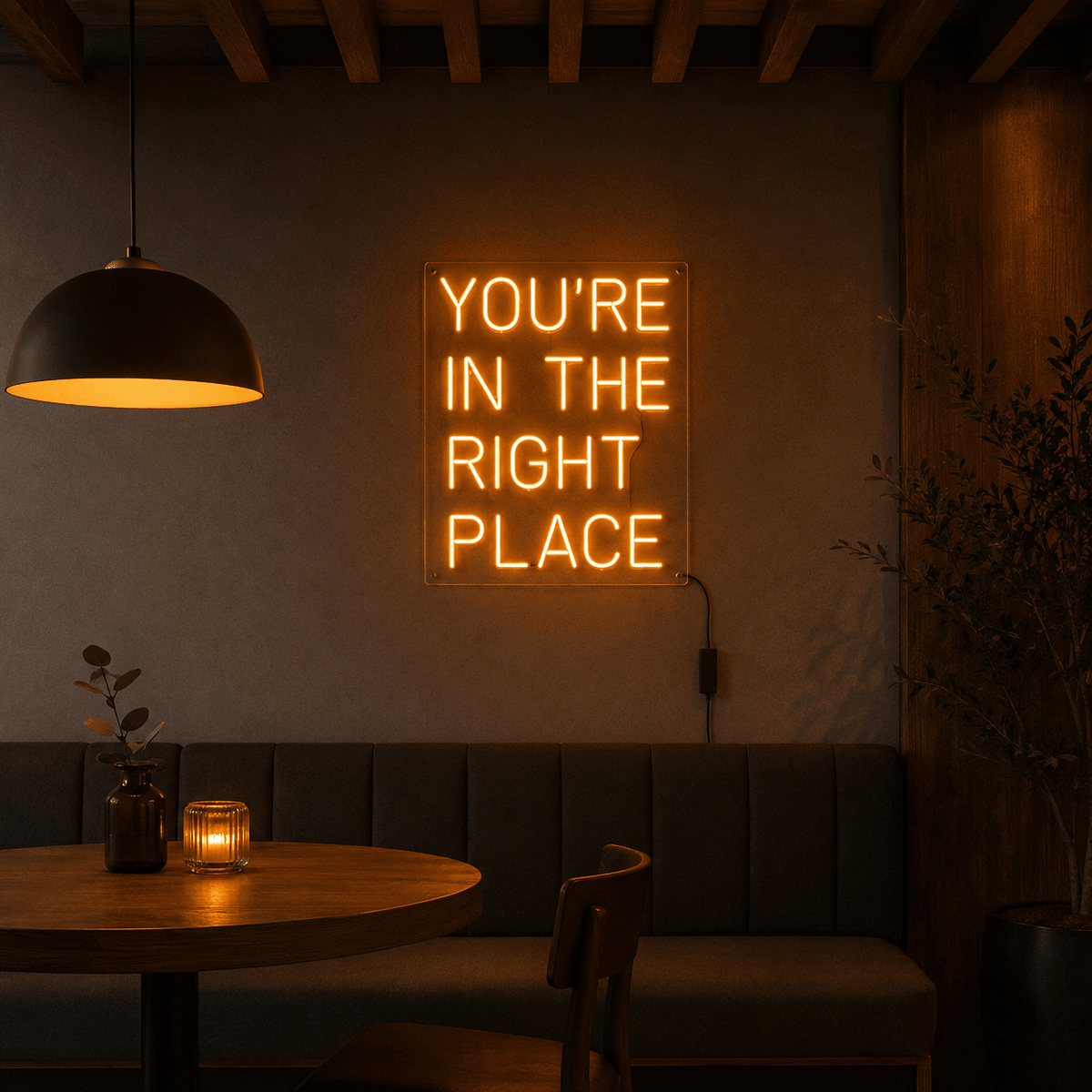 You're In The Right Place LED Neon Sign Home Wall Art - Shineneon