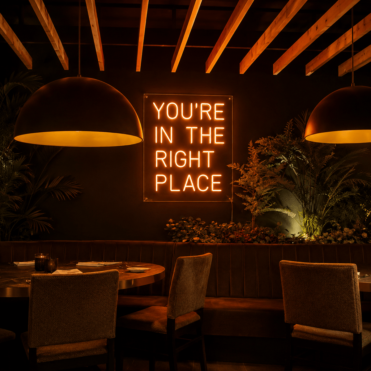 You're In The Right Place LED Neon Sign Home Wall Art - Shineneon
