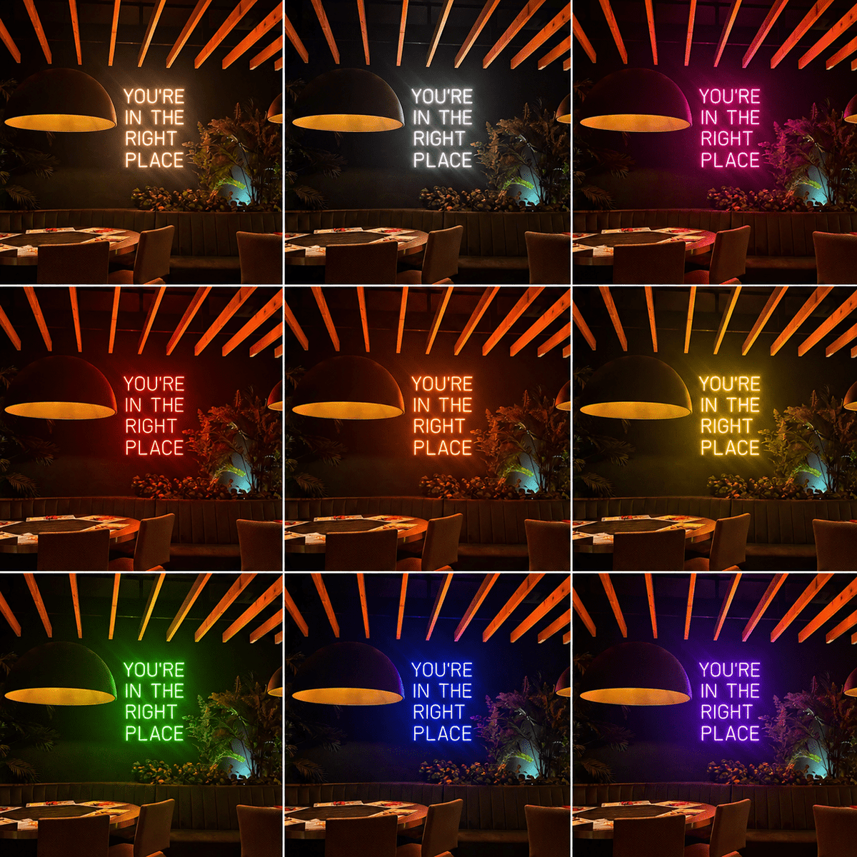 You're In The Right Place LED Neon Sign Home Wall Art - Shineneon