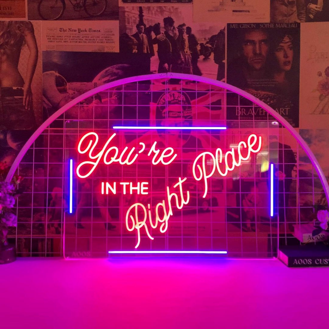 Youre In The Right Place Neon Sign In The Flash Led Business Sign
