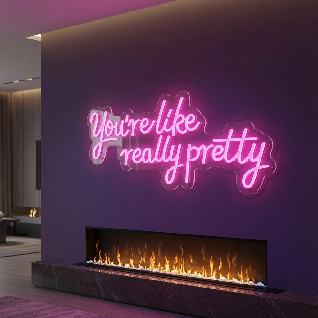 You're Like Really Pretty LED Neon Sign Home Wall Art Wall Neon Sign - 01 Original Product Image