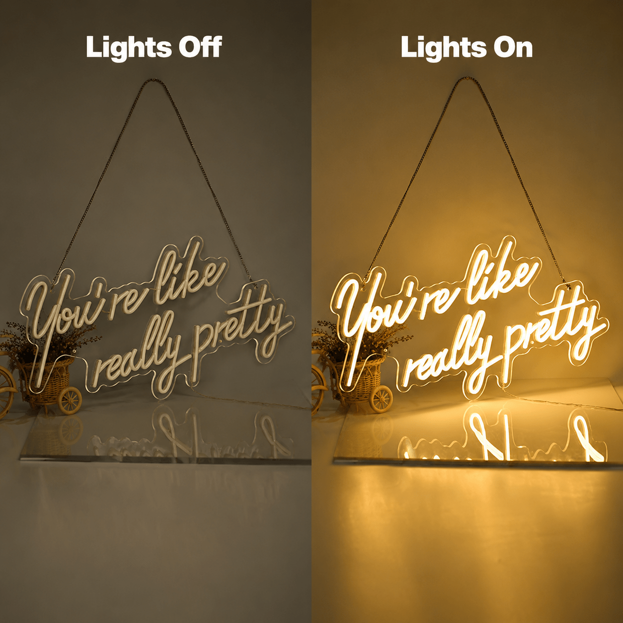 You're Like Really Pretty LED Neon Sign Wall Neon Sign - Shineneon