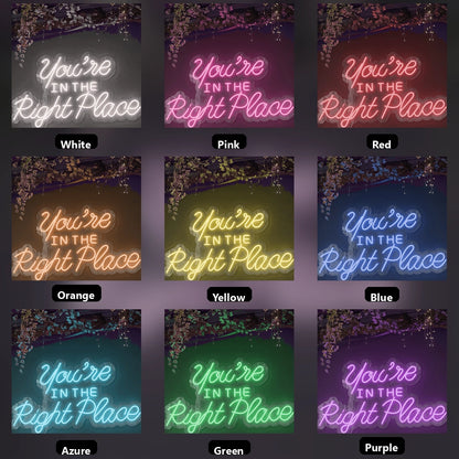 You're Wall Art LED Neon Sign - 05 Color Grid