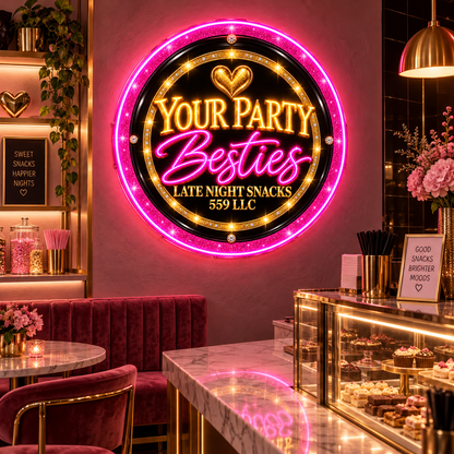 Your Party Besties Custom LED Neon Sign