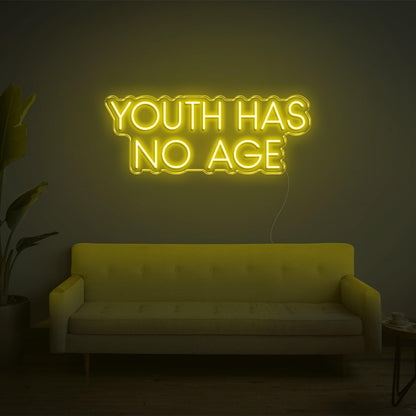 Youth Has No Age Bright Yellow Led Neon Sign For Artistic Indoor Wall Decor | Shineneon
