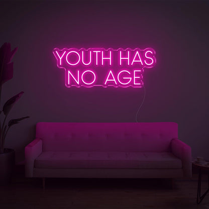 Youth Has No Age Bright Yellow Led Neon Sign For Artistic Indoor Wall Decor | Shineneon