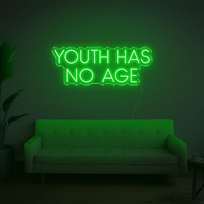 Youth Has No Age Bright Yellow Led Neon Sign For Artistic Indoor Wall Decor | Shineneon