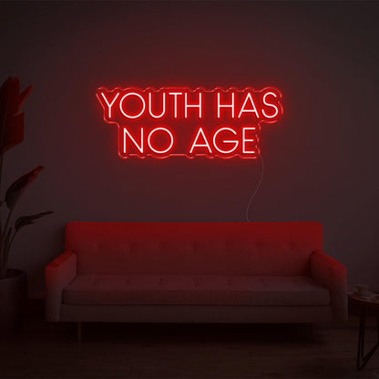 Youth Has No Age Bright Yellow Led Neon Sign For Artistic Indoor Wall Decor | Shineneon