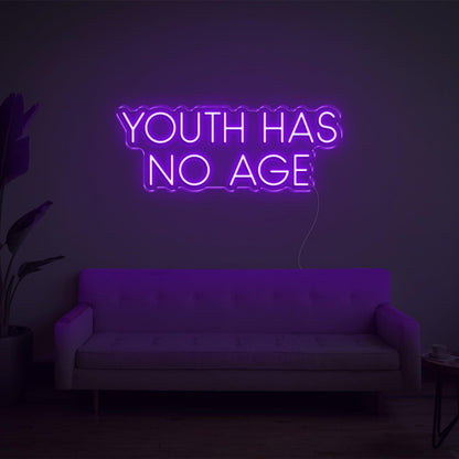Youth Has No Age Bright Yellow Led Neon Sign For Artistic Indoor Wall Decor | Shineneon