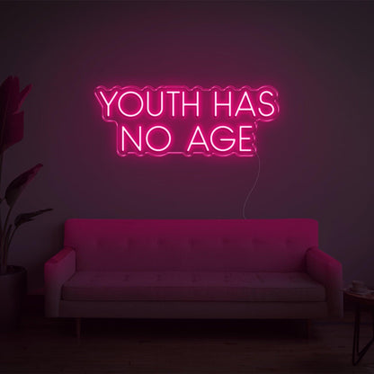 Youth Has No Age Bright Yellow Led Neon Sign For Artistic Indoor Wall Decor | Shineneon