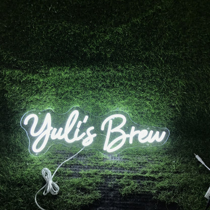 Yulis Brew White Led Neon Sign | Shineneon