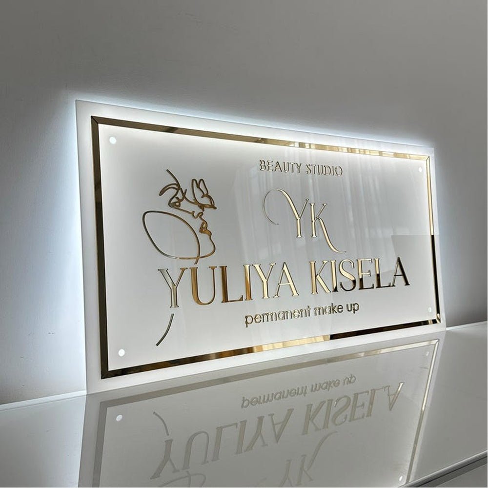 Yuliya Kisela Make Up Acrylic Business Logo Sign - Shineneon