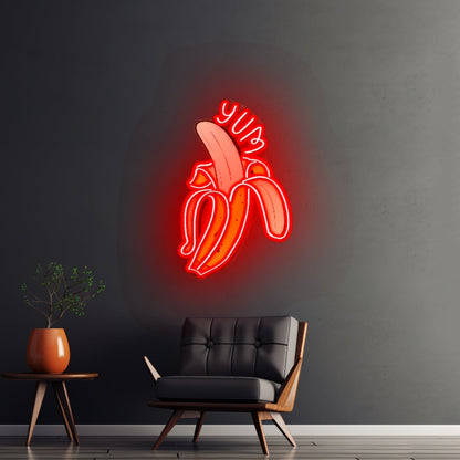 Yum Banana Custom Led Signs Artwork For Sale - Shineneon