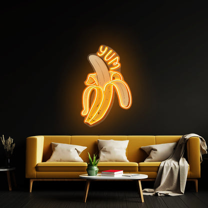 Yum Banana Custom Led Signs Artwork For Sale