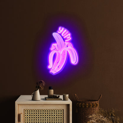 Yum Banana Custom Led Signs Artwork For Sale