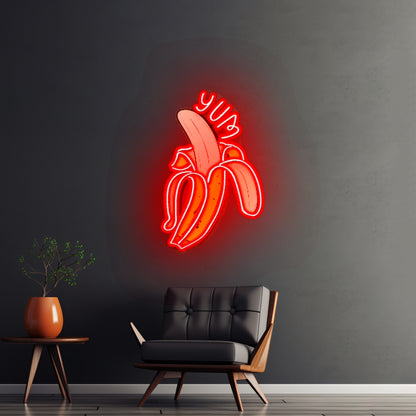 Yum Banana Custom Led Signs Artwork For Sale