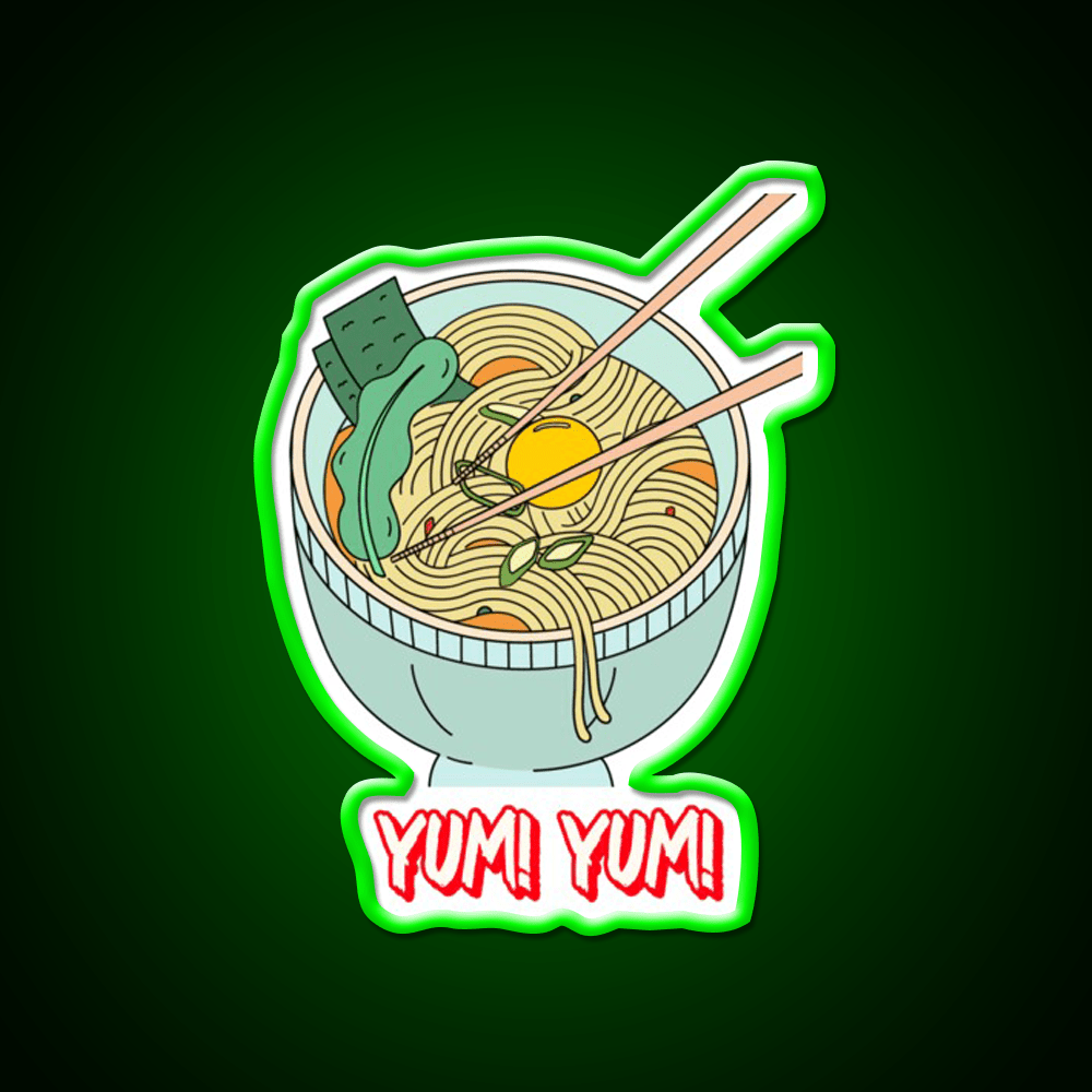 Yum Yum Food Led Neon Sign Chinese Food Rgb Color - Shineneon