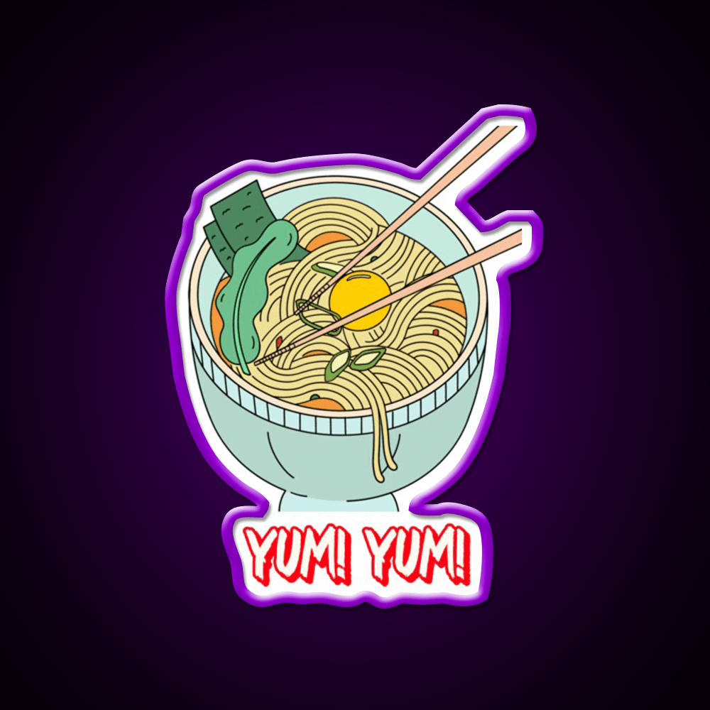 Yum Yum Food Led Neon Sign Chinese Food Rgb Color - Shineneon