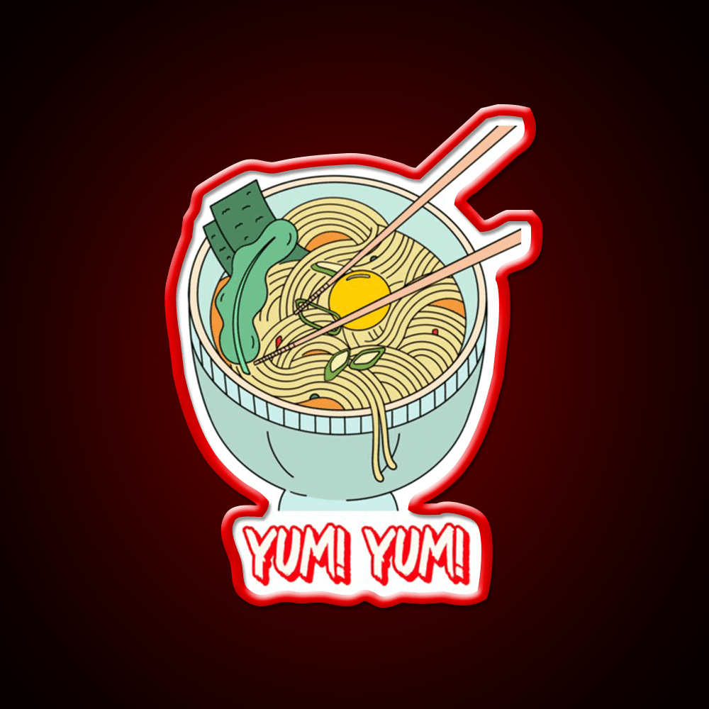 Yum Yum Food Led Neon Sign Chinese Food Rgb Color - Shineneon