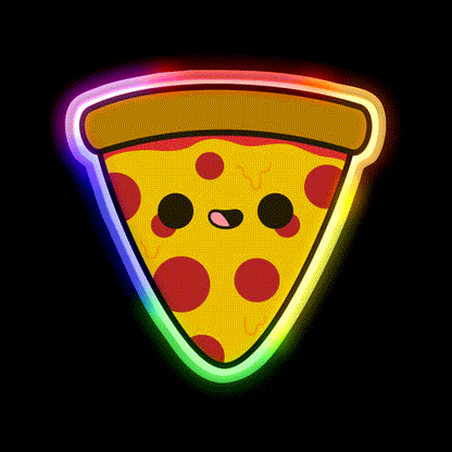Yummy Pizza Snack Food Led Neon Sign Rgb Color