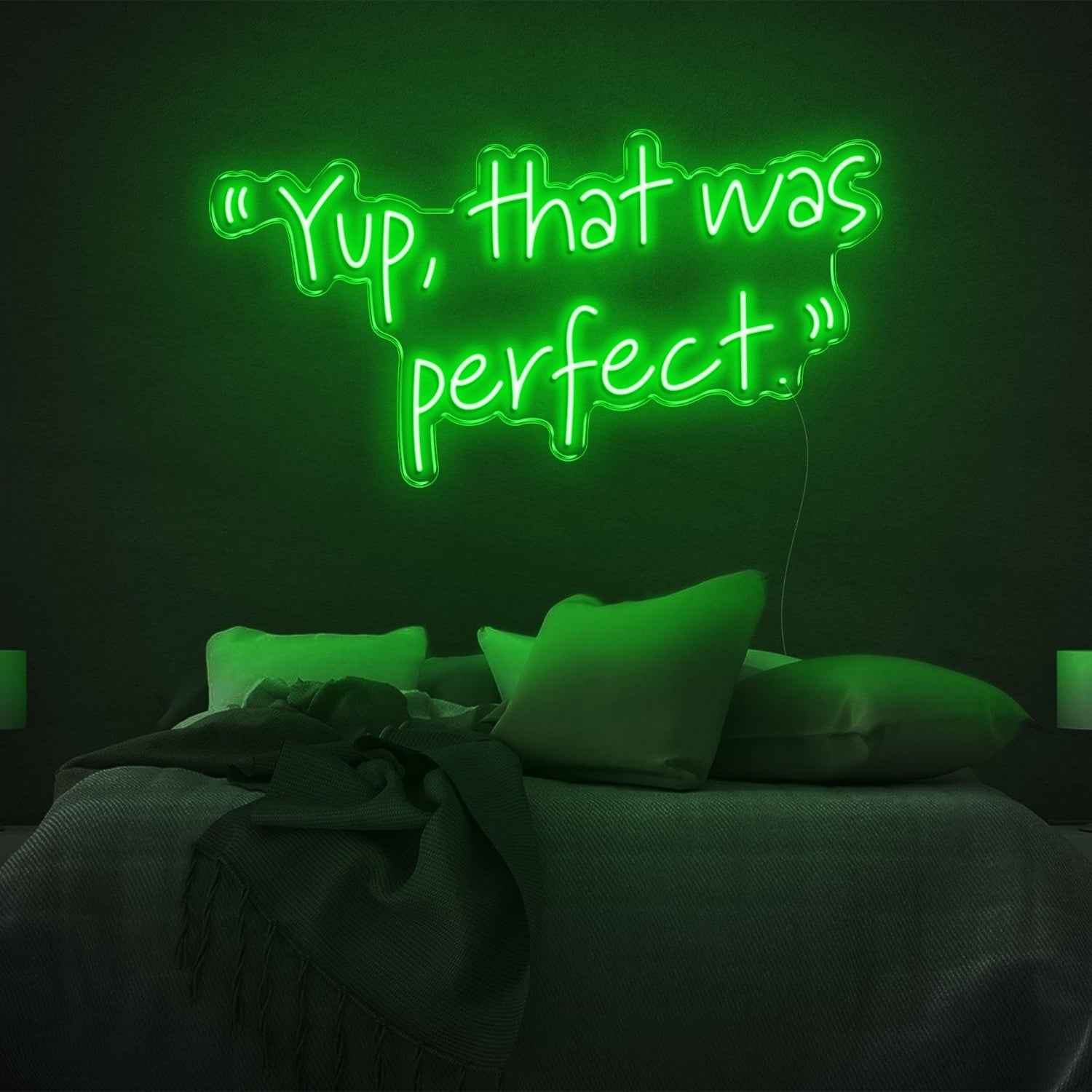 Yup That Was Perfect Led Neon Sign Bright Blue Bedroom Wall Art | Shineneon