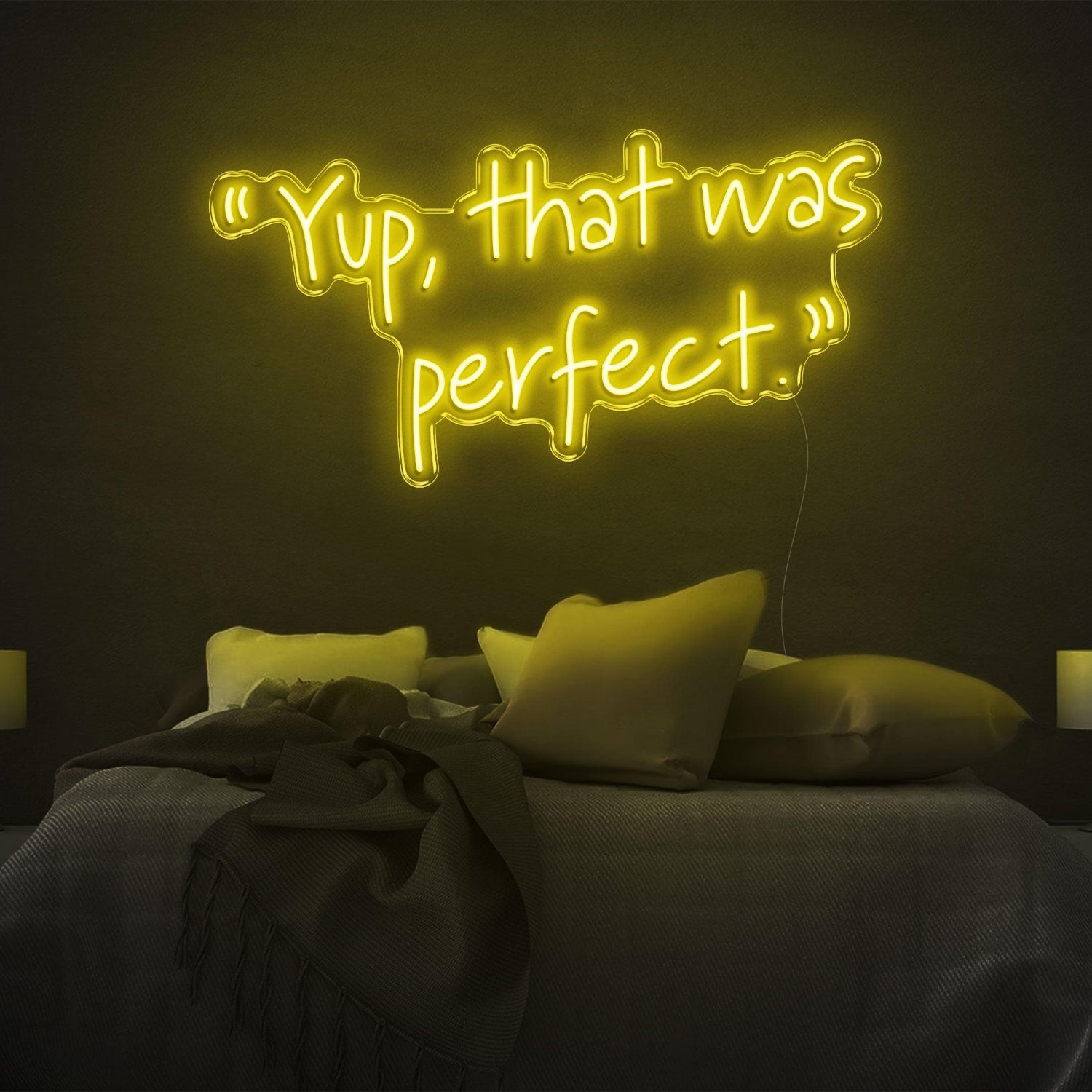 Yup That Was Perfect Led Neon Sign Bright Blue Bedroom Wall Art | Shineneon