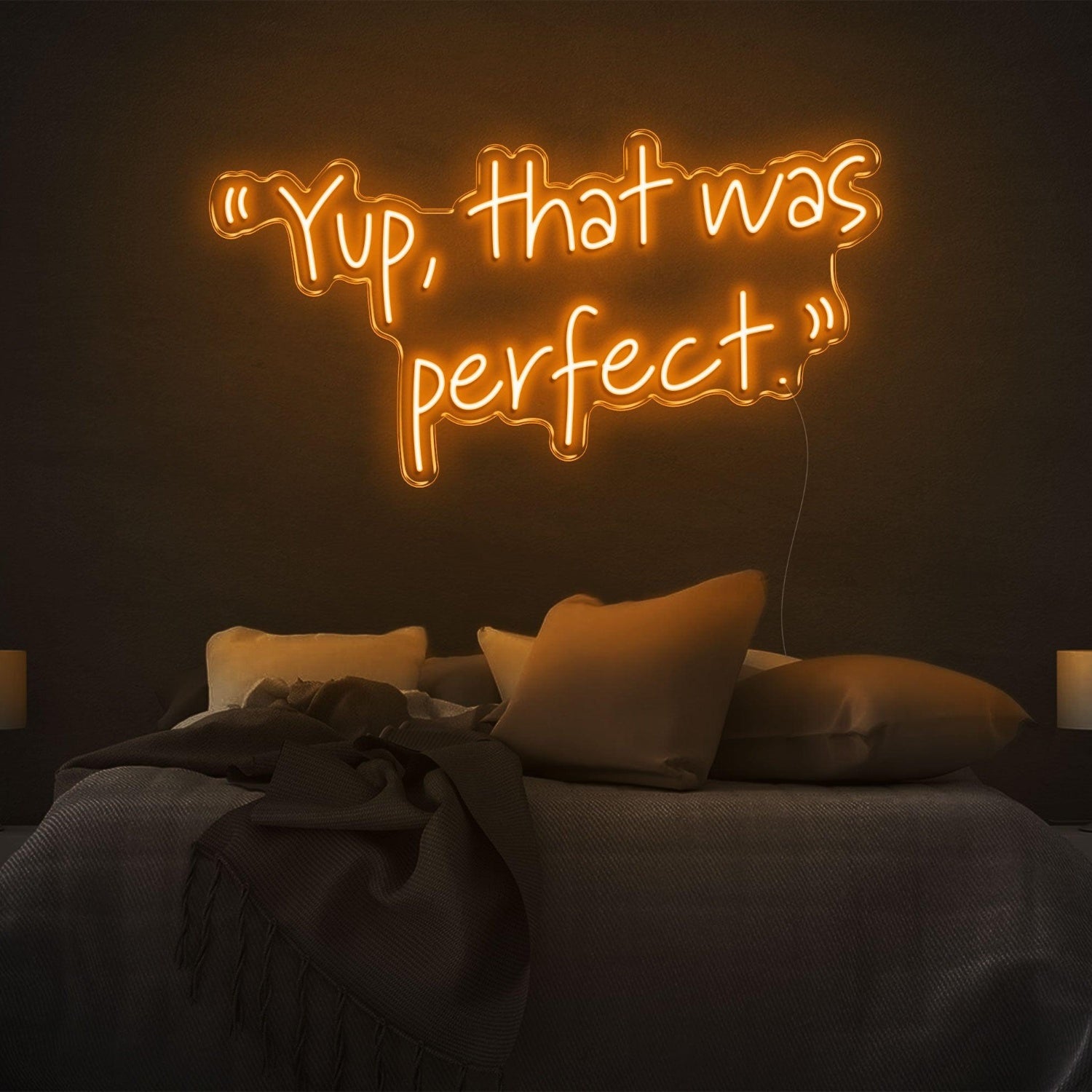 Yup That Was Perfect Led Neon Sign Bright Blue Bedroom Wall Art | Shineneon