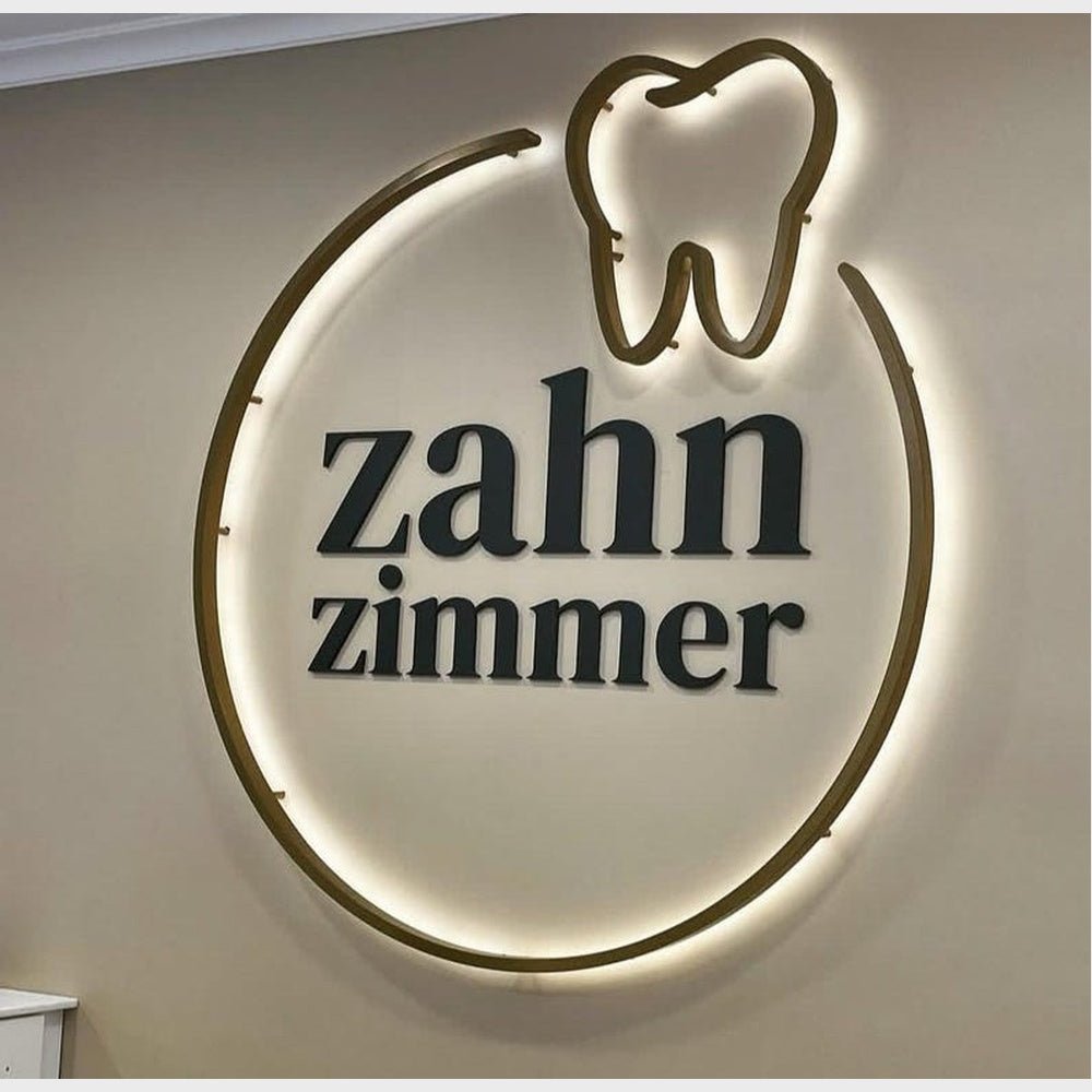 Zahn Zimmer With Logo 3D Backlit Channel Letters Led Light Sign - Shineneon