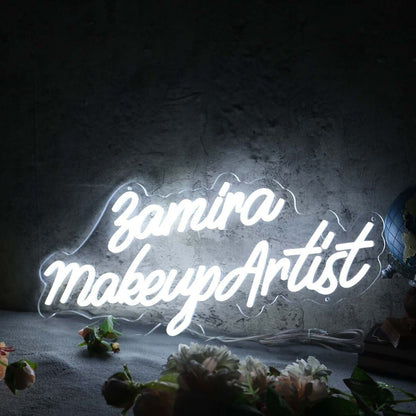 Zamira Makeup Artist White Led Neon Sign - Shineneon