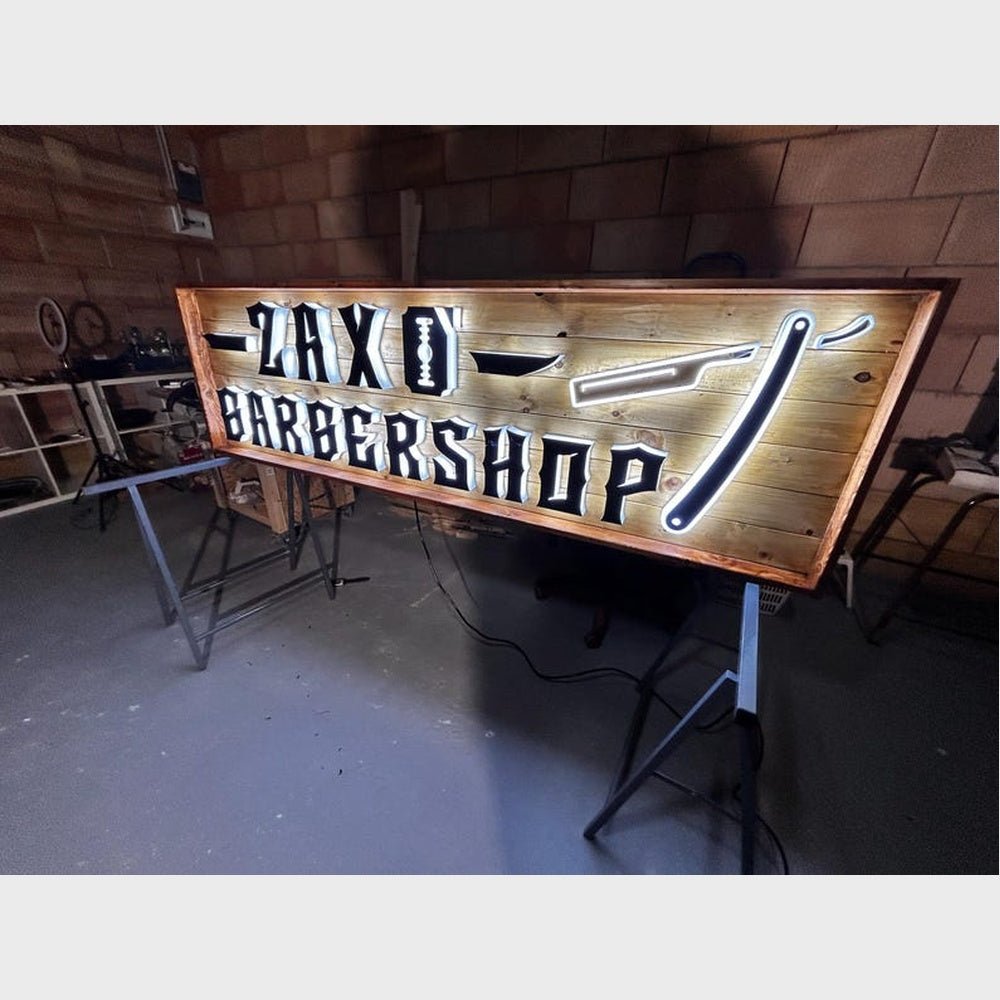 Zaxo Bargershop 3D Backlit Channel Letters Led Light Sign - Shineneon