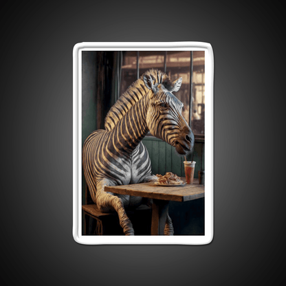 Zebra At A Fast Food Restaurant Fast Food Led Neon Sign For Burger Place Rgb Color - Shineneon