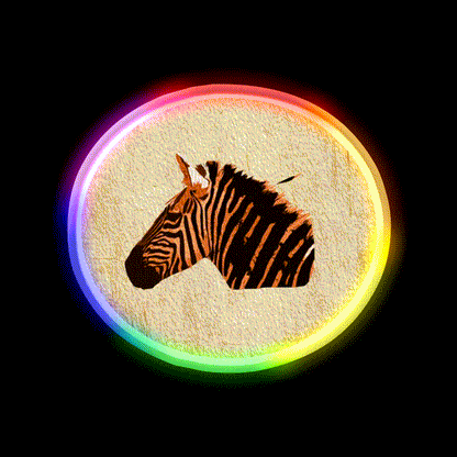 Zebra Texture Art Piece Nail Salon Led Neon Sign Rgb Color