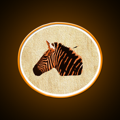 Zebra Texture Art Piece Nail Salon Led Neon Sign Rgb Color