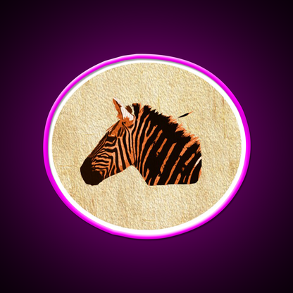 Zebra Texture Art Piece Nail Salon Led Neon Sign Rgb Color